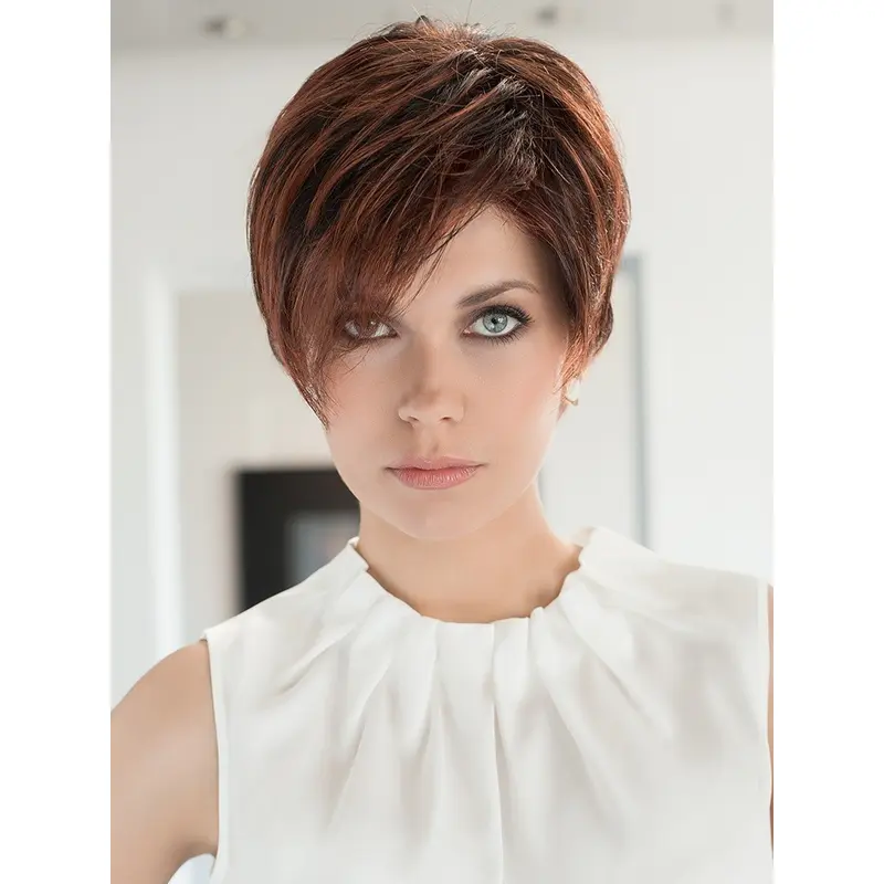 4" Straight 100% Hand-Tied Synthetic Wig Styles For Women
