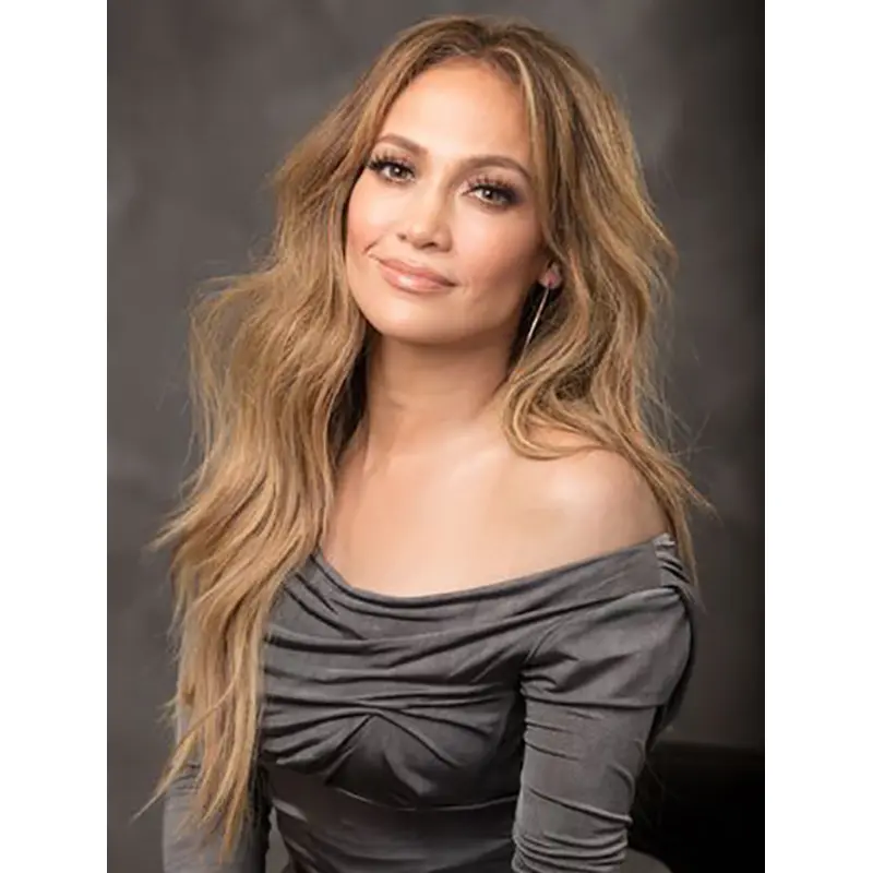 Blonde 24" Curly Without Bangs Long Jennifer Lopez Wigs