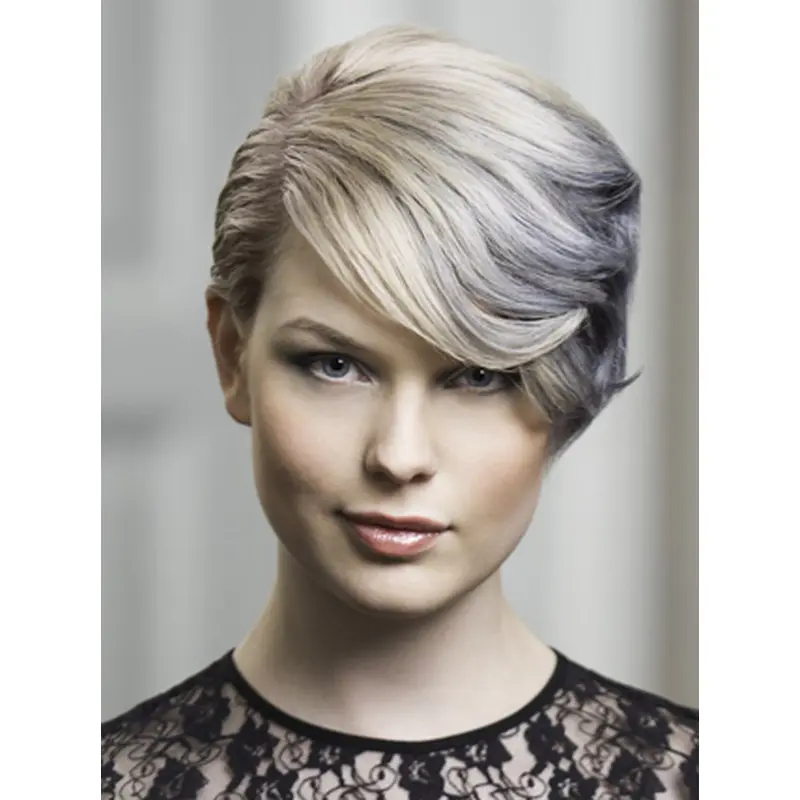 Young Fashion Silver Vintage waves Lace Front Wigs