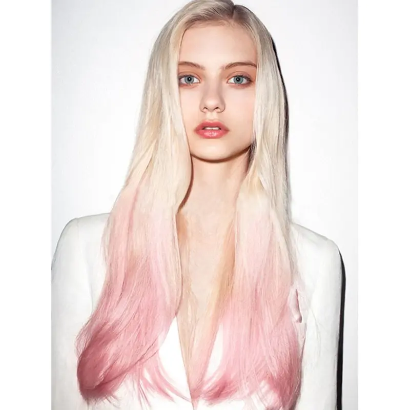 20" Straight Long Lace Front Two Tone Wigs