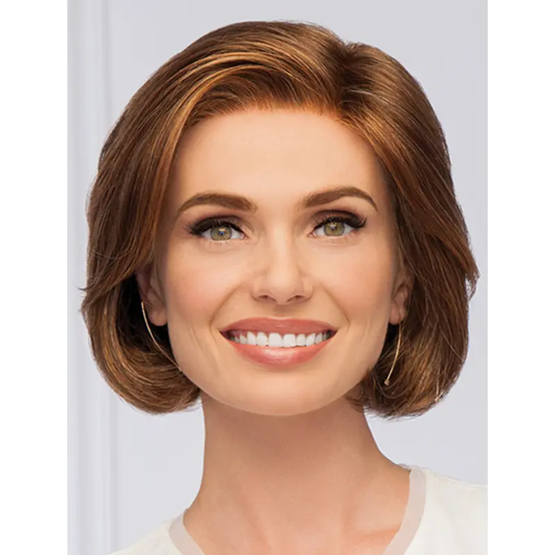 Auburn Bobs Wavy Monofilament 10" Synthetic Wigs Women