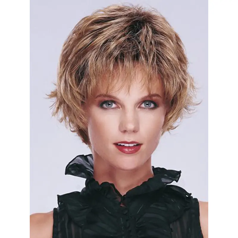 Blonde Wavy Synthetic Comfortable Short Wigs