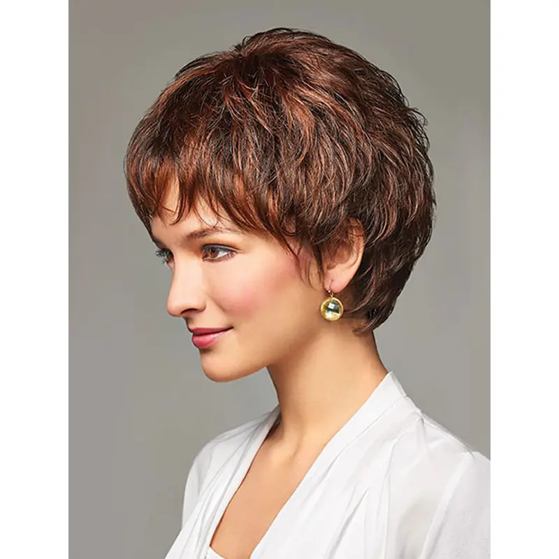 Auburn 8" Monofilament Synthetic Wigs