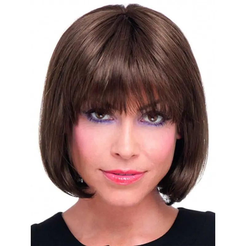 Durable Auburn Lace Front Chin Length Wigs For Cancer