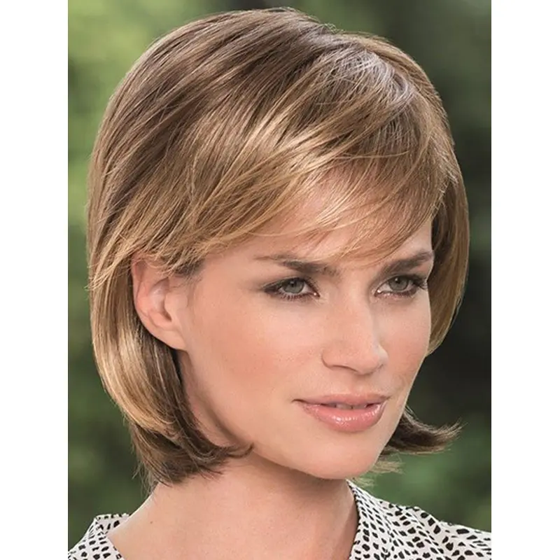 Blonde Unique Lace Front Synthetic Medium Wigs