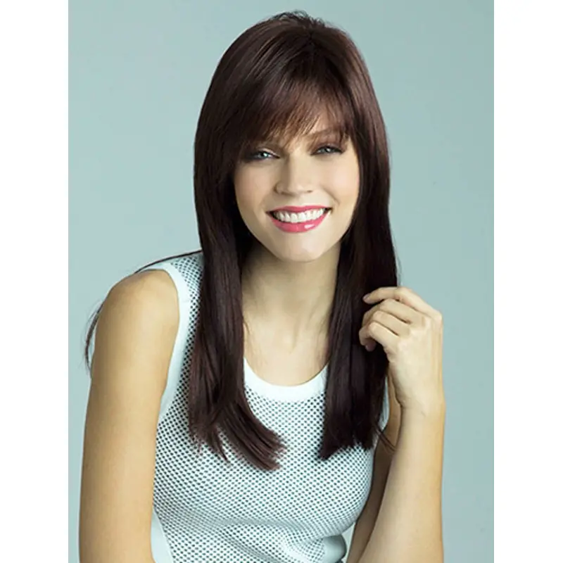 Fashionable Auburn Straight Synthetic Long Wigs