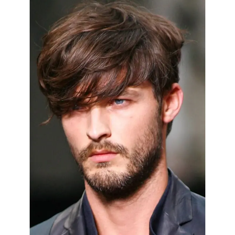 New Straight Full Lace Short Men Wigs