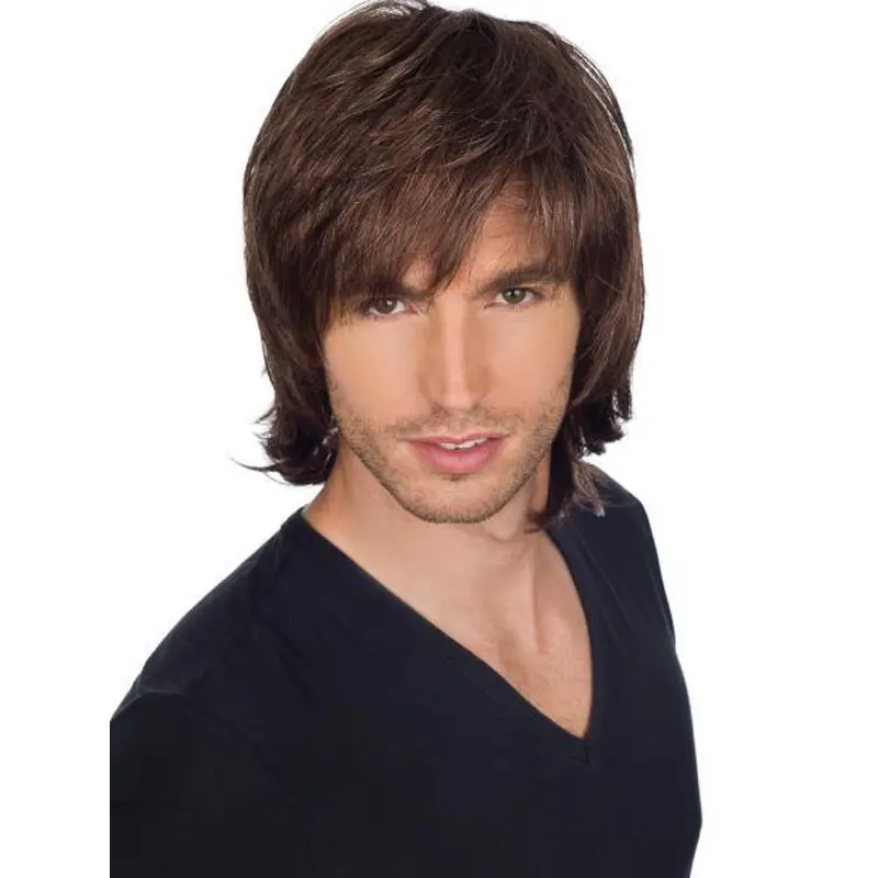 Fabulous Straight Full Lace Short Men Wigs