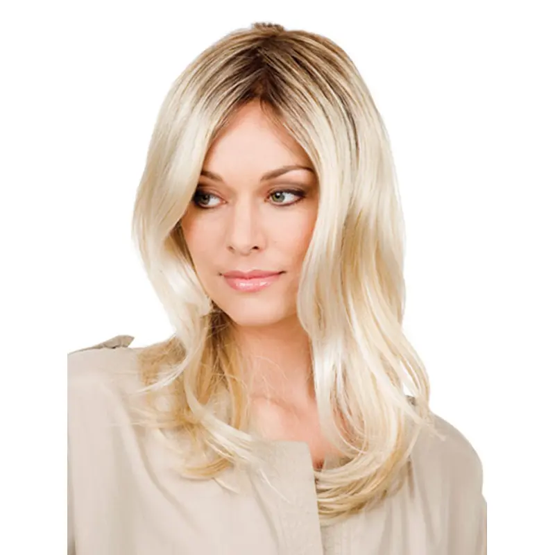 Unique Blonde Wavy Shoulder Length Lace Wigs