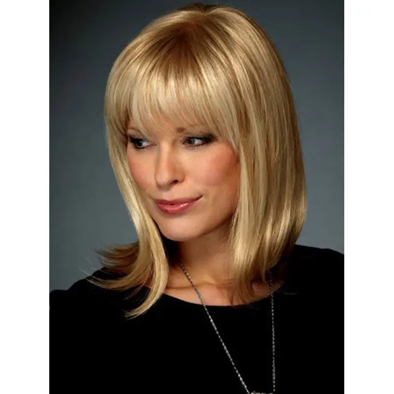 Fabulous Blonde Straight Shoulder Length Lace Front Wigs