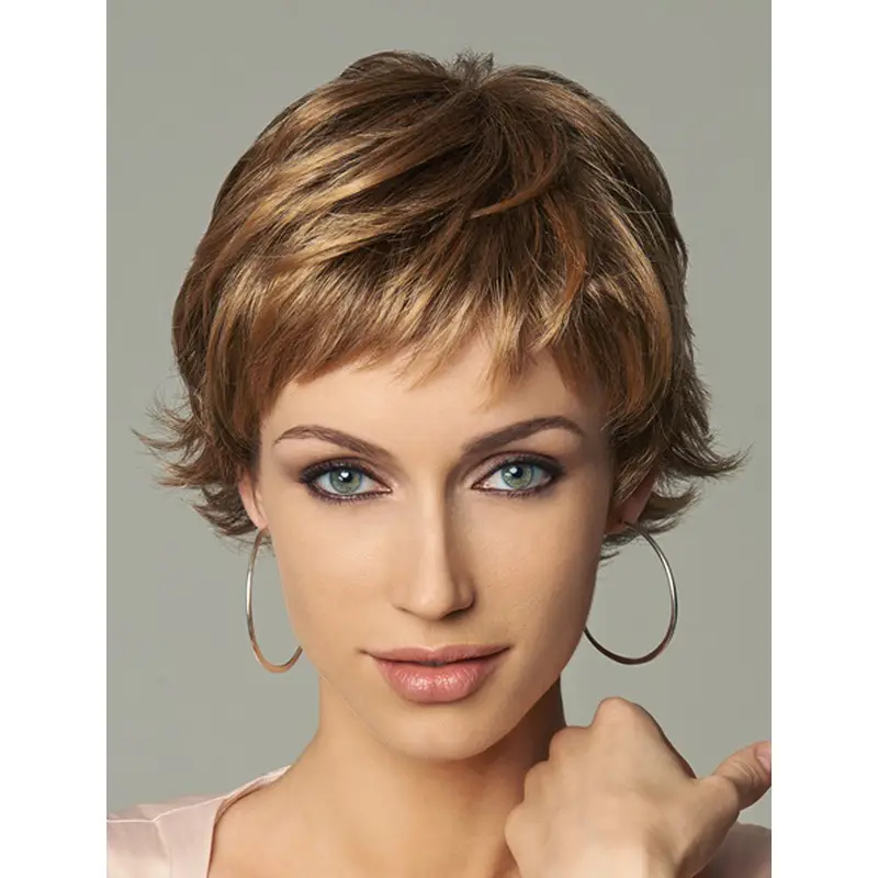 Blonde Wavy Synthetic Stylish Short Wigs