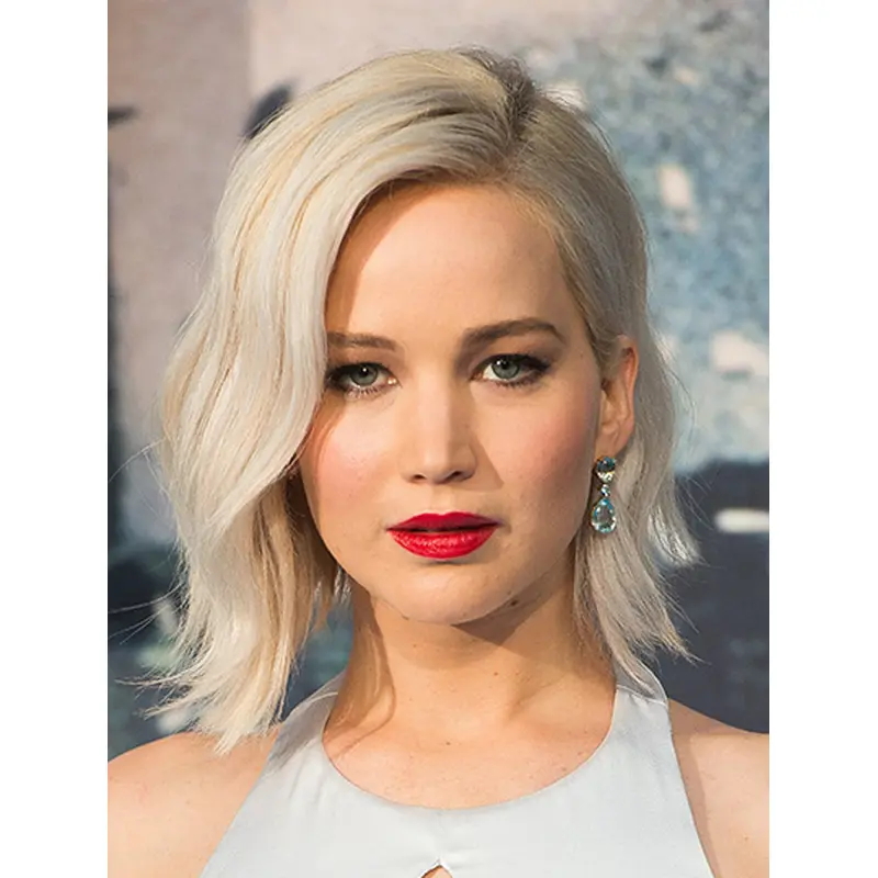 12" Lace Front Chin Length Synthetic Wavy Jennifer Lawrence Wigs