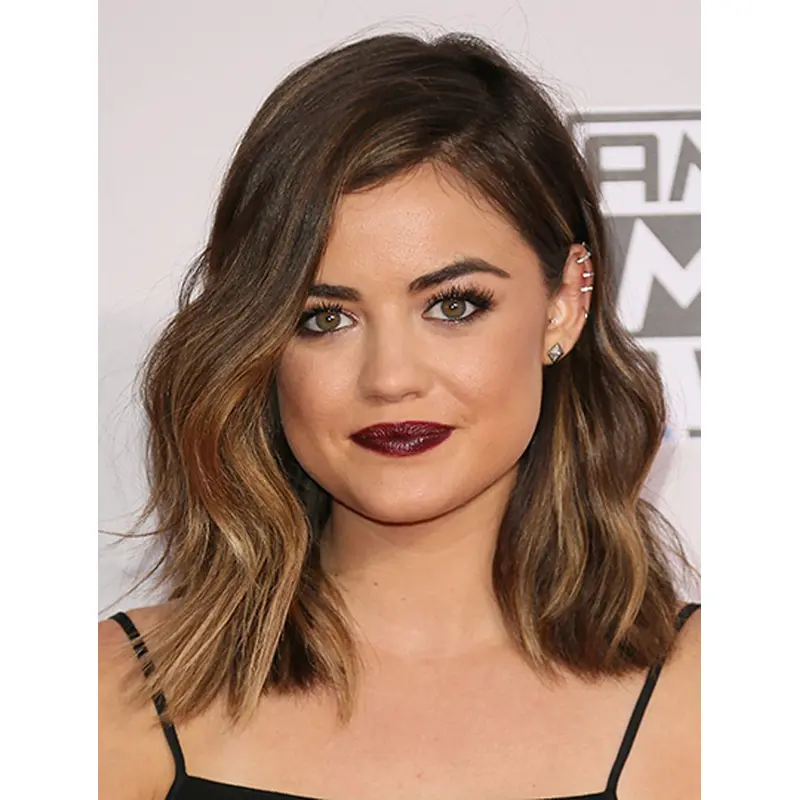 Shoulder Length Lace Front Synthetic Wavy 16" Lucy Hale Wigs