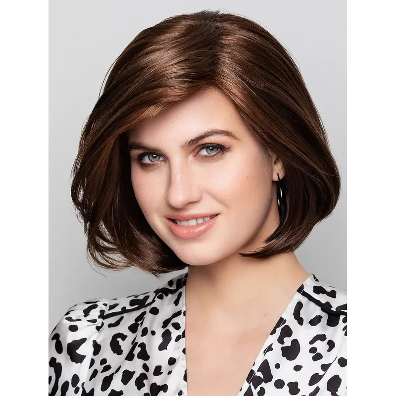 Blonde Synthetic 10" Chin Length Straight Bobs Monofilament Wigs