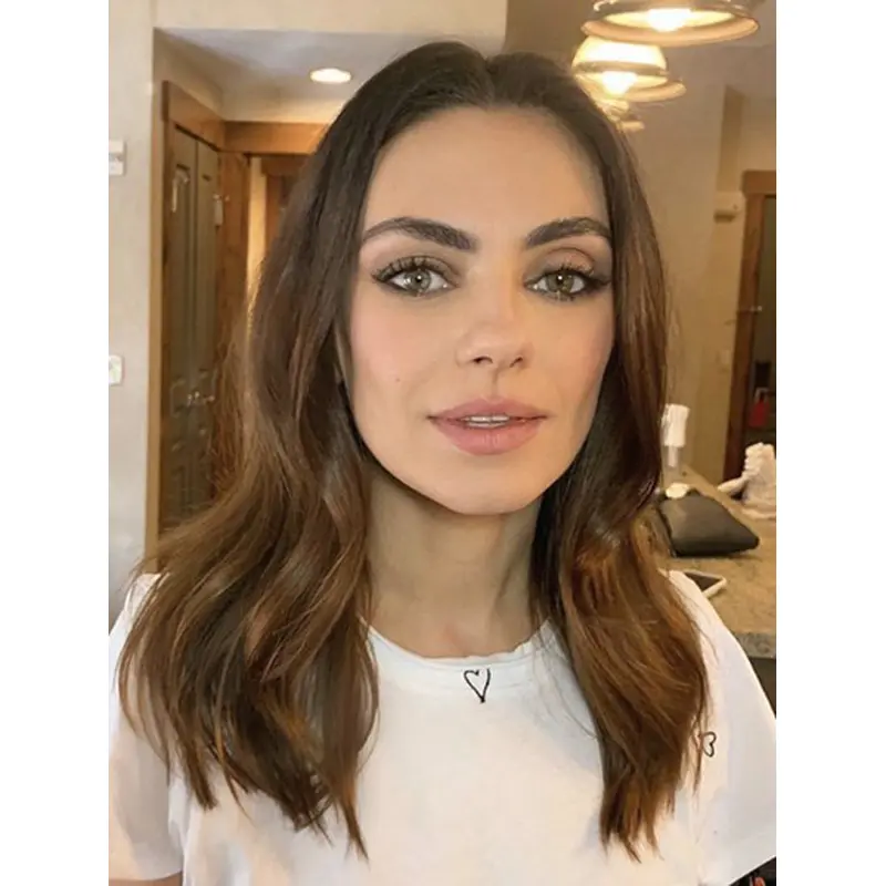 Lace Front 16" Wavy Long Without Bangs Mila Kunis Wigs