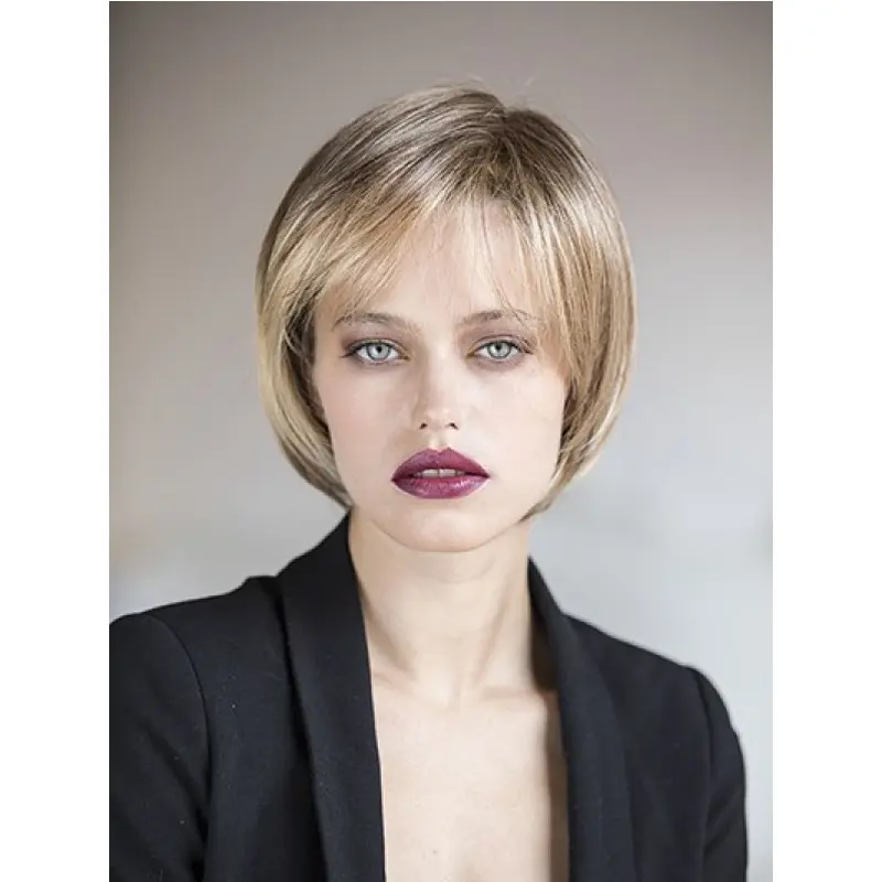 Monofilament Blonde Bobs 10" Medium Length Hairstyles