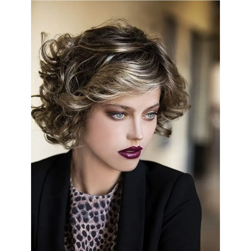 Monofilament Brown Layered 10" Wigs Medium