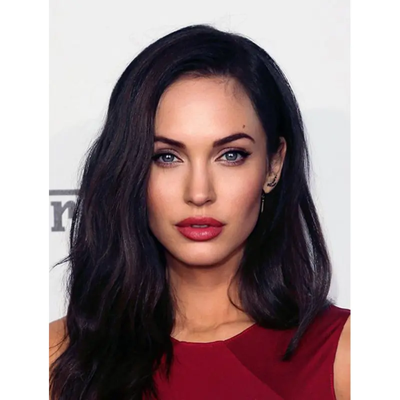 Wavy Long Black Synthetic Megan Fox Wigs