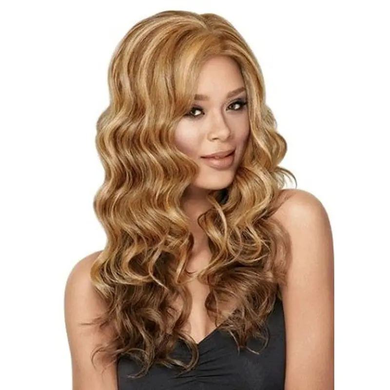 Braw Brown Wavy Long Glueless Lace Front Wigs