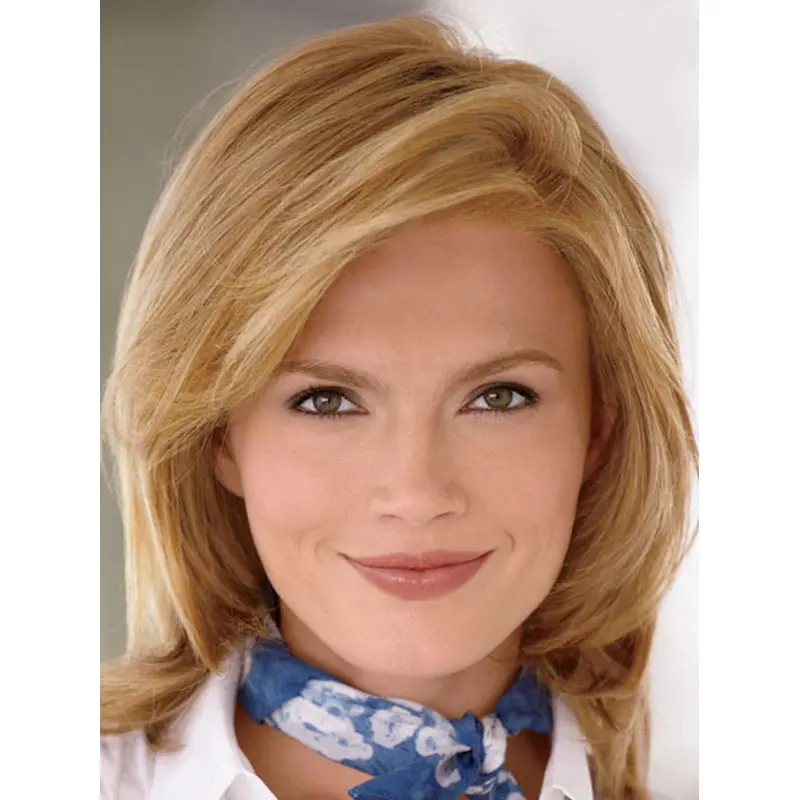Blonde Straight Synthetic Easeful Medium Wigs