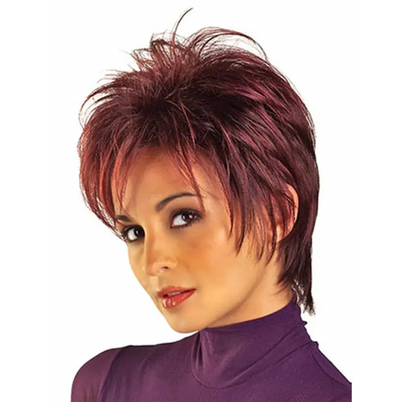 Soft Red Straight Wigs For Cancer