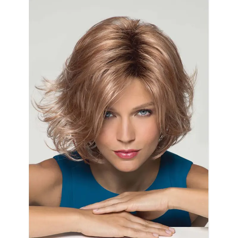 Blonde Wavy Synthetic New Medium Wigs
