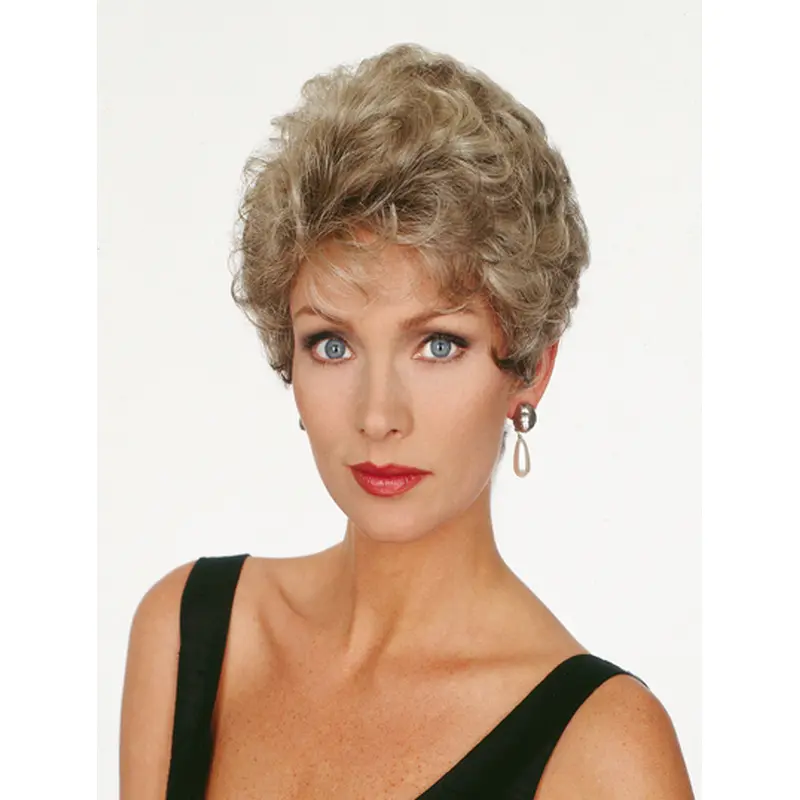 Mature Blonde Wavy Short Classic Wigs