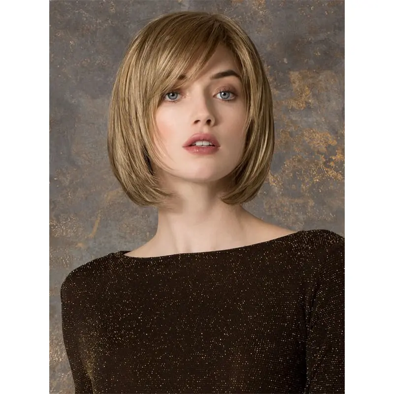 Blonde Impressive Monofilament Synthetic Wigs For Cancer