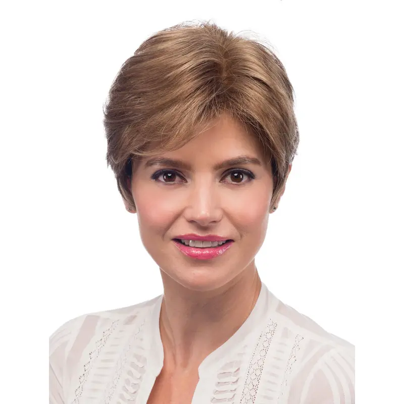 Blonde Monofilament Synthetic Pleasing Short Wigs