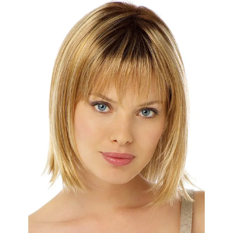 Gorgeous Blonde Straight Chin Length Lace Front Wigs