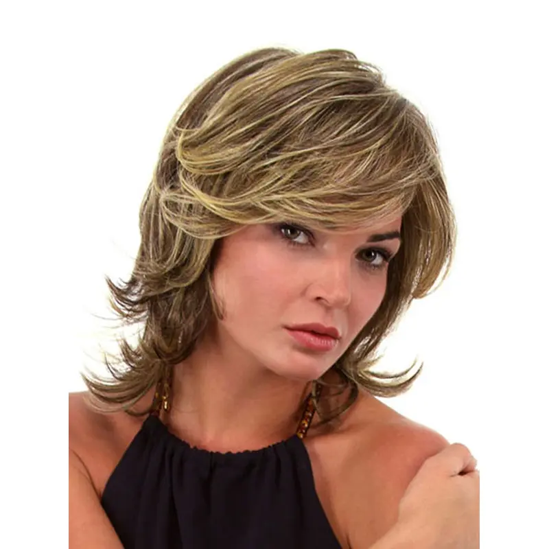 Lace Front Wavy Synthetic Pleasing Medium Wigs