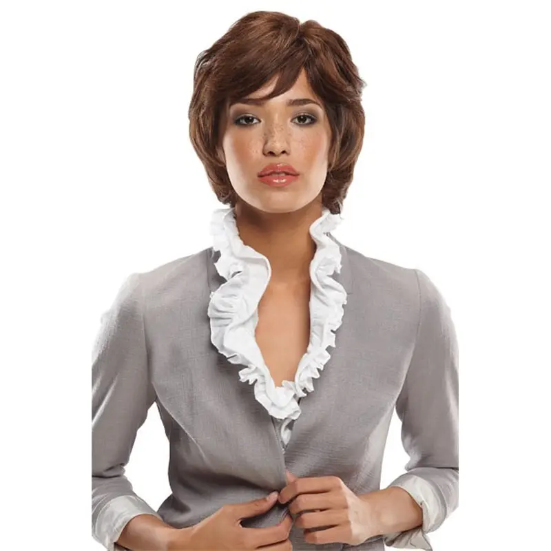 Nice Monofilament Wavy Chin Length African American Wigs For Cancer