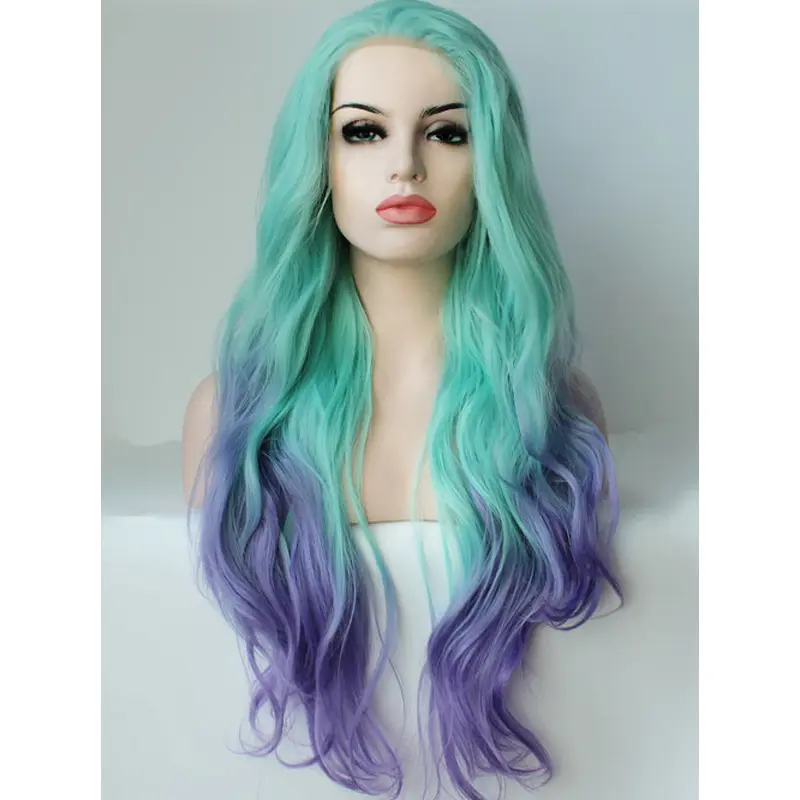 22" Wavy Long Lace Front Two Tone Wigs