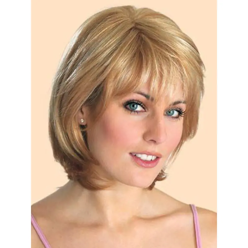 Bobs Natural Blonde Lace Front Medium Wigs