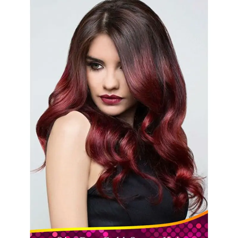 Fabulous 24 Inch long Wavy Style Lace Front 100% Remy Hair Ombre Wigs