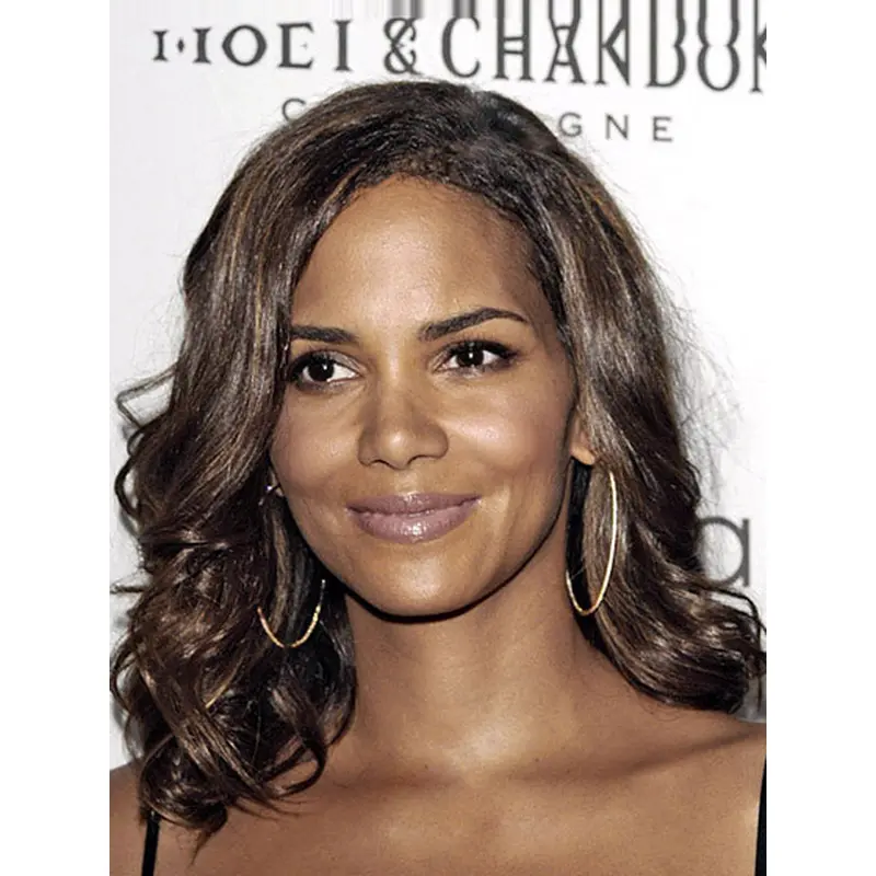 Lace Front Traditiona Wavy Synthetic Medium Wigs