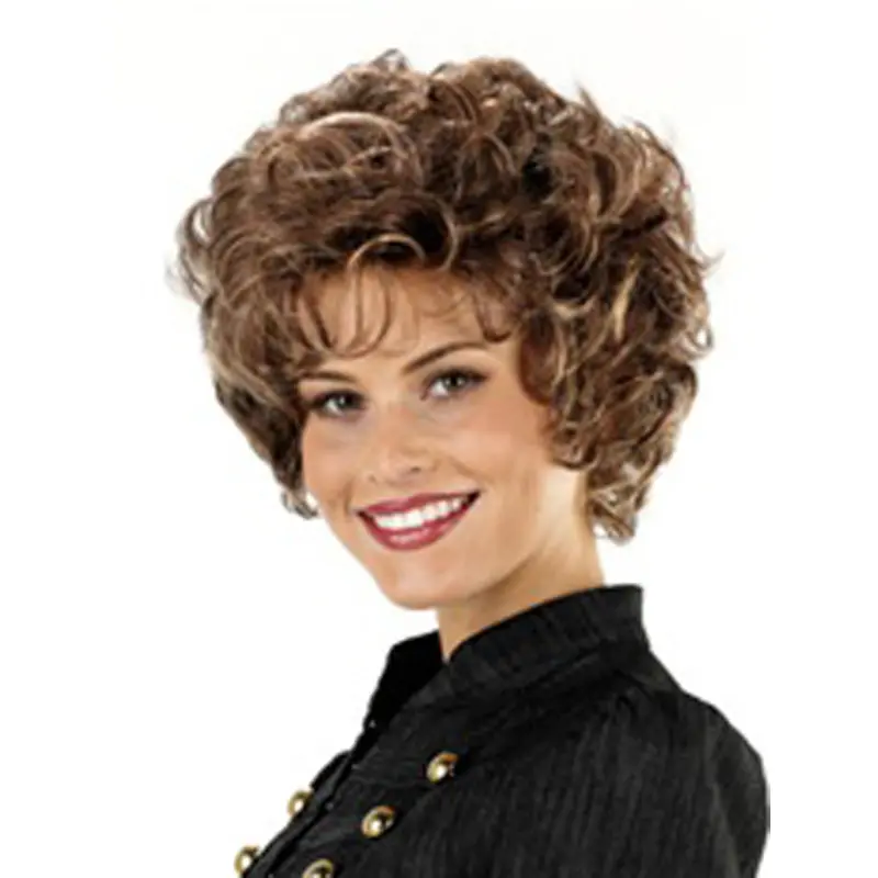 Monofilament Elegant With Bangs Straight Short Wigs
