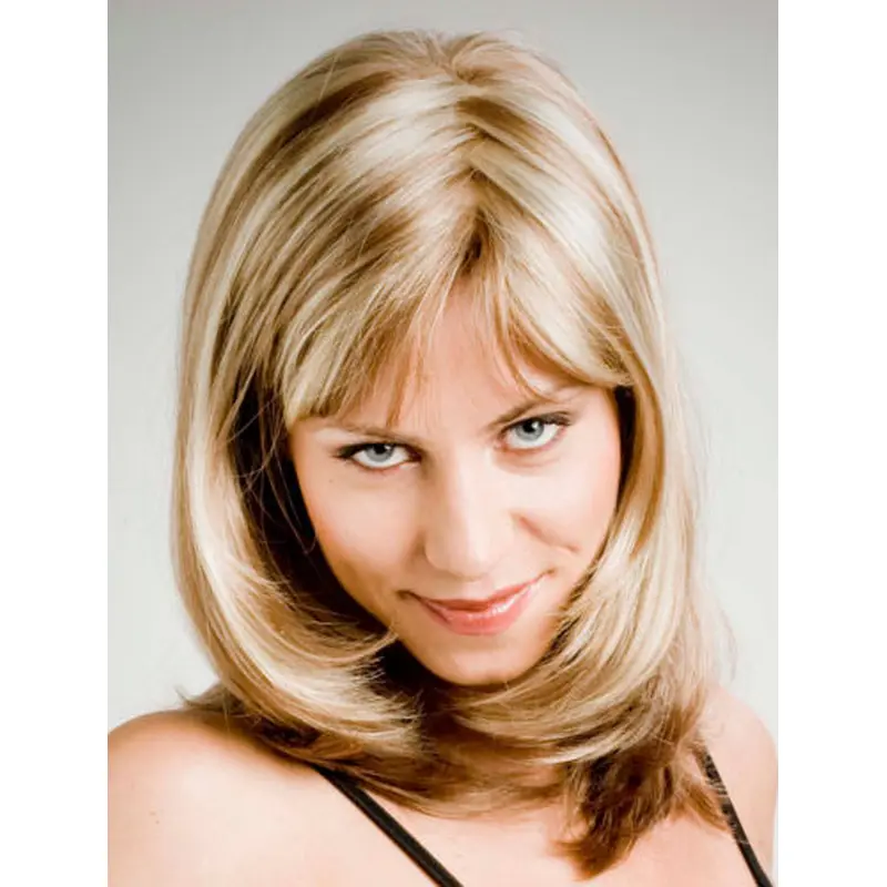 Beautiful Straight Blonde With Bangs Fantastic Wigs