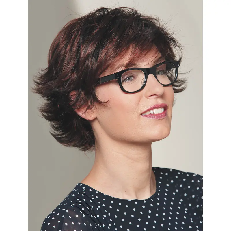 Fabulous Auburn Chin Length Wavy Layered Fantastic Wigs