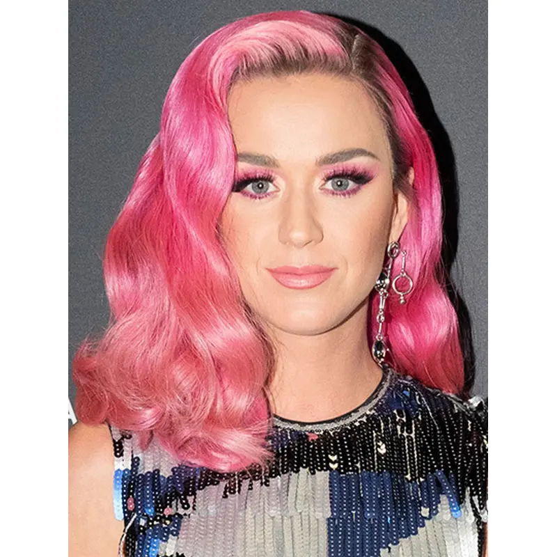 Wavy Ombre/2 Tone Lace Front Shoulder Length Without Bangs Katy Perry Wigs