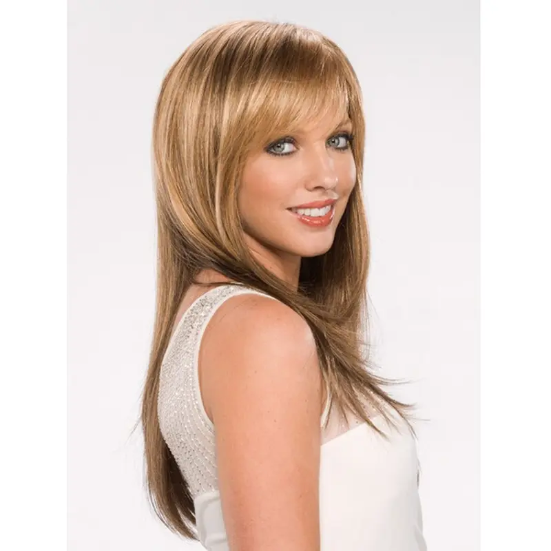 Blonde Straight Synthetic Fashionable Long Wigs