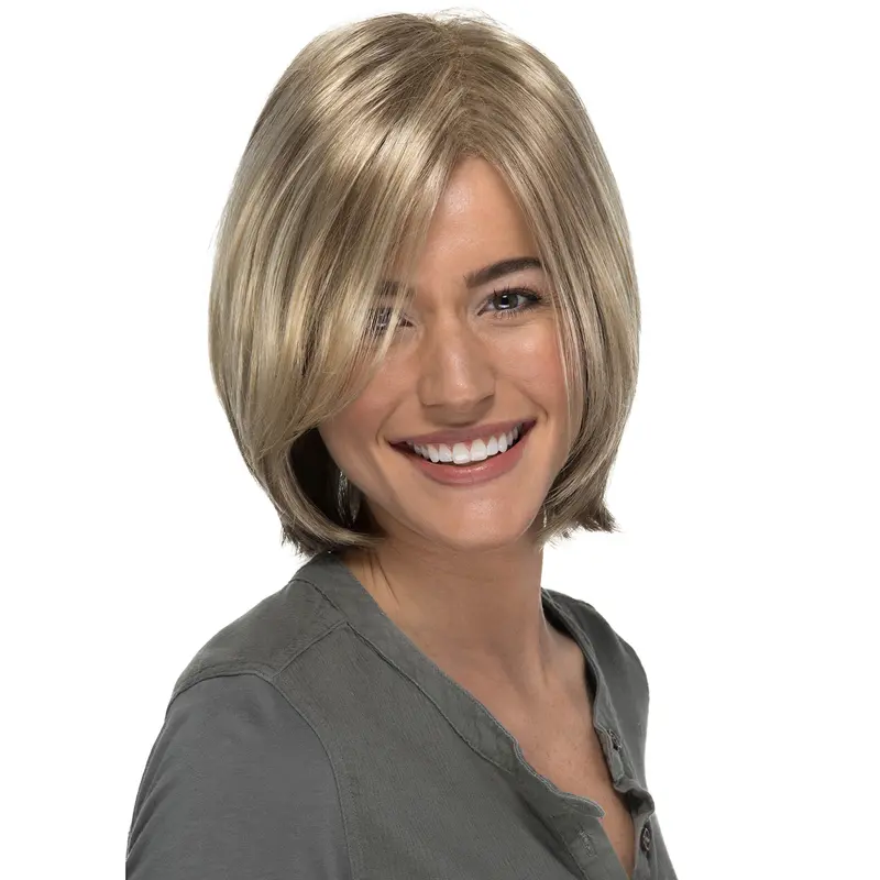 Synthetic Straight Capless Blonde Bobs 11" Ladies Wigs
