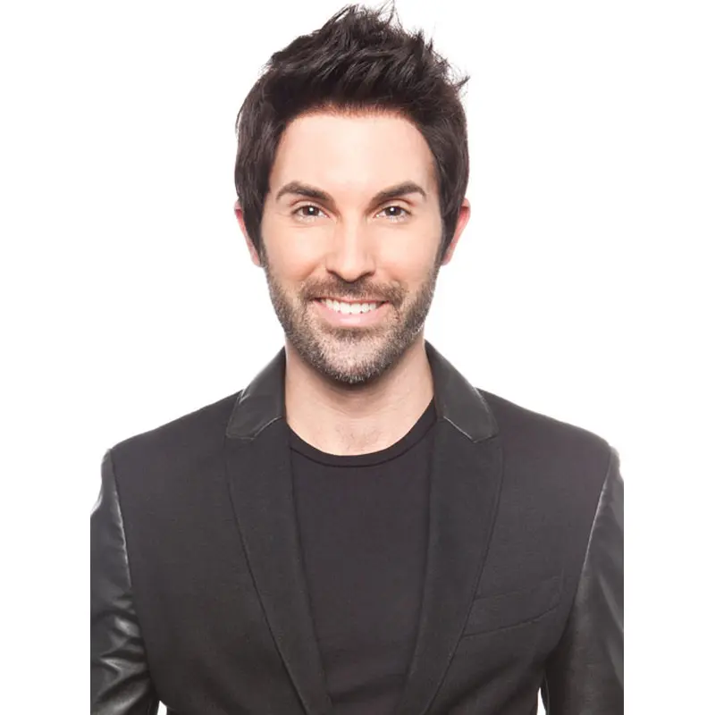 Top Straight Hand Tied Short Men Wigs