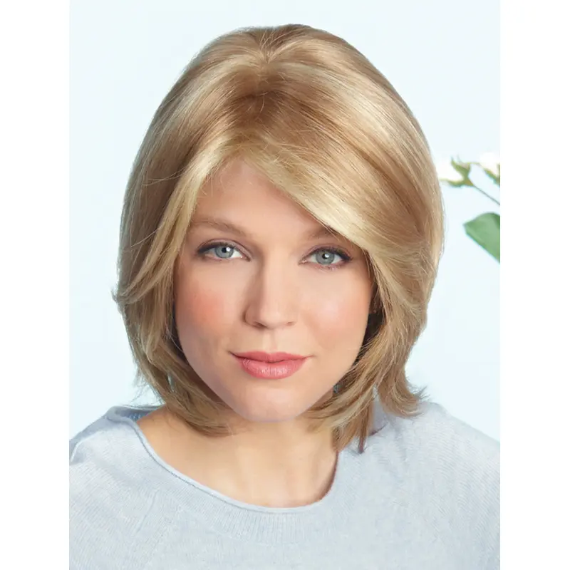 Fantastic Shoulder Length Straight Blonde Layered Fashional Wigs