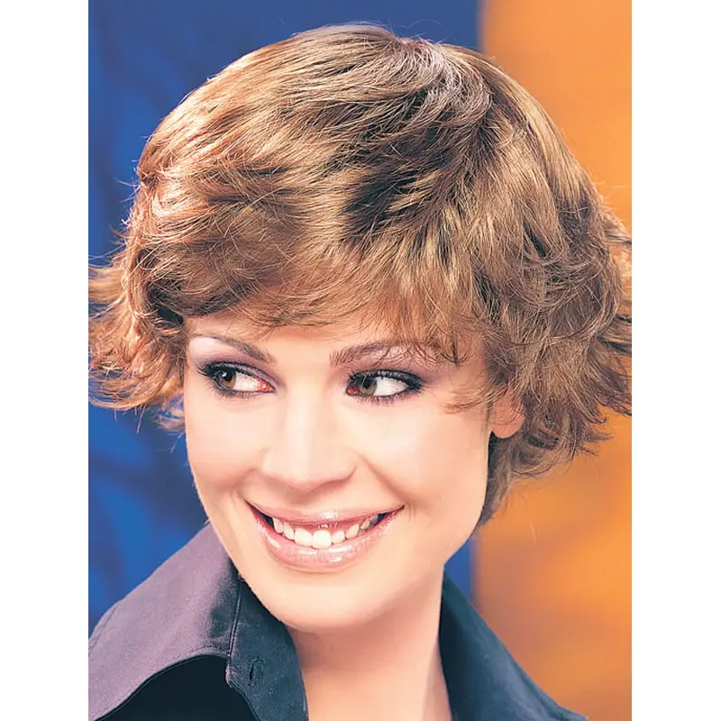 Synthetic Short Wavy Blonde Stylish Classic Wigs