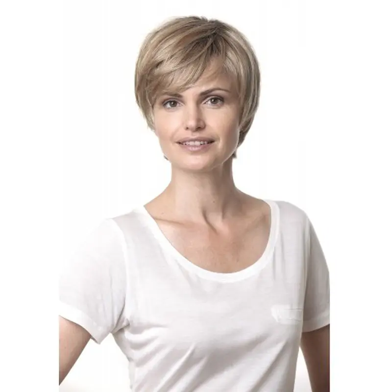 Impressive Blonde Lace Front Short Human Hair Wigs