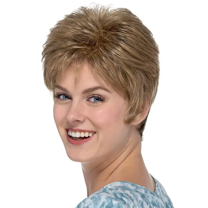 Blonde Capless Straight 6" Classic Womens Wigs