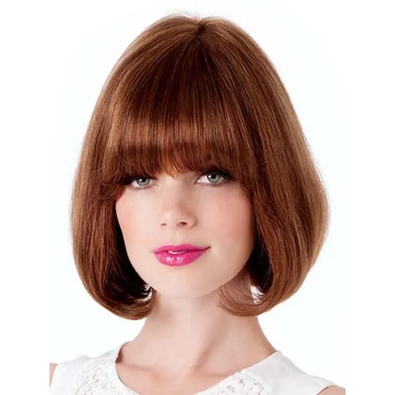 Fashion Auburn Lace Front Chin Length Wigs