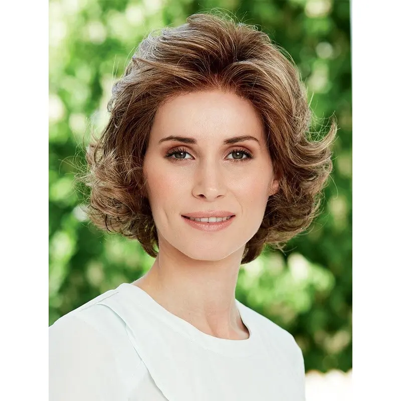 No-fuss Chin Length Wavy Brown Classic Wigs