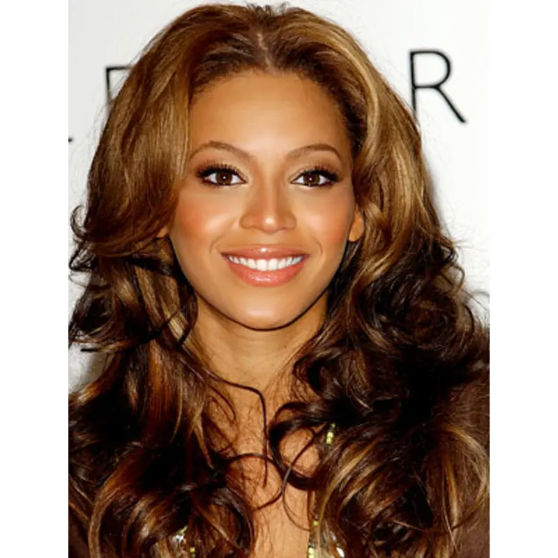 Fantastic Long Curly Brown Without Bangs Beyonce Inspired Wigs